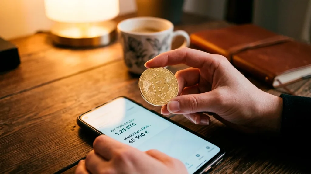 Bitcoin-siirto vedonlyöntisivustolle mobiililaitteella