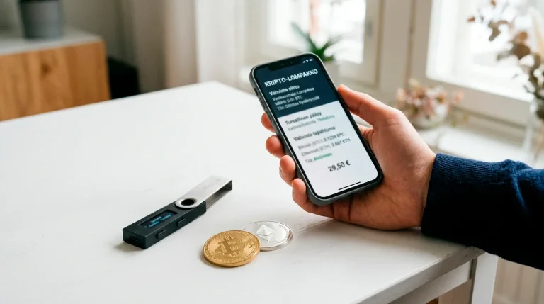 Kryptolompakko mobiililaitteessa vedonlyöntikäyttöön