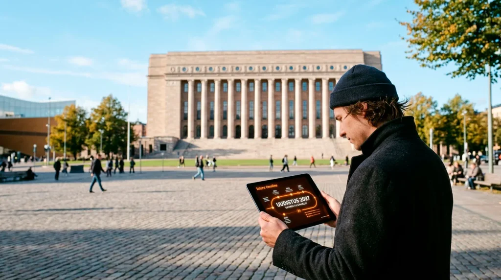 Suomen eduskuntatalo ja digitaalinen rahapeli-uudistuksen aikajana